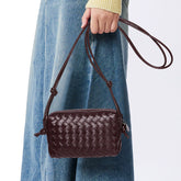Mini sac à bandoulière simple de couleur unie, petit sac carré décontracté, sac à bandoulière texturé de grande capacité